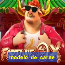 modelo de carne para pagamento